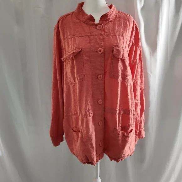 CJ Banks Coral Utility Jacket - Picture 1 of 8